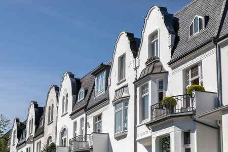 Historic row houses in Hamburgのeditorial素材