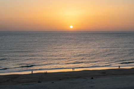 sunset on the spanish coastの写真素材
