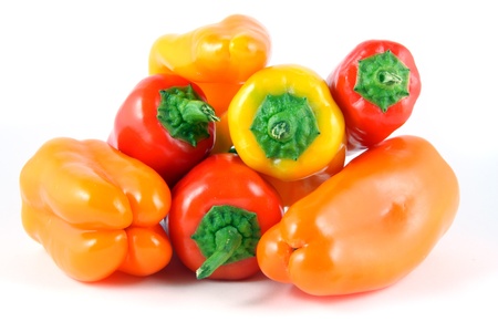 peppers on whiteの写真素材