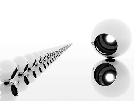 3D rendering image of metalballsの写真素材