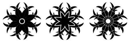 Decorative patterns isolated on whiteのイラスト素材