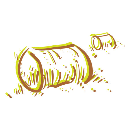 Dry haystacks on white background cartoon icon vector illustration