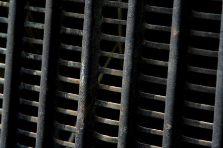 black vintage old fence pattern. Abstract macro photographyの写真素材