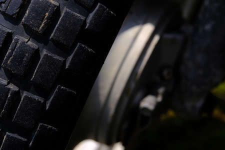 Abstract macro photography. Close up tire texture patternの写真素材