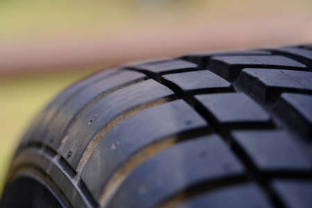 Abstract macro photography. Close up tire texture patternの写真素材