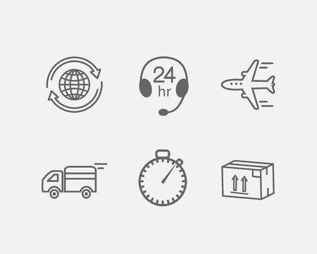 Shipping and logistic icons set vector illustrationのイラスト素材