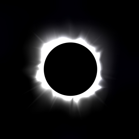 Total solar eclipse vector illustrationのイラスト素材