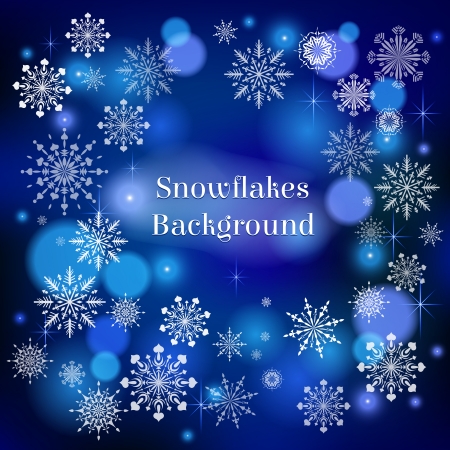 Falling shiny snow background vector illustrationのイラスト素材
