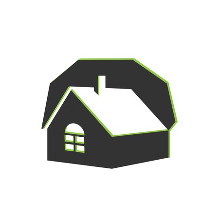 Abstract house real estate icon template illustrationのイラスト素材