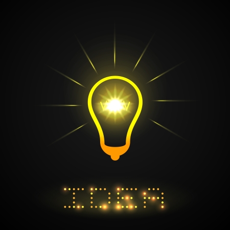 Idea lightbulb digital concept illustrationのイラスト素材