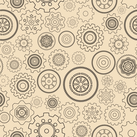 Seamless gear wheels pattern vector illustrationのイラスト素材