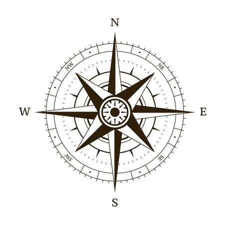 Navigation compass wind rose vector illustrationのイラスト素材