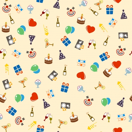 Seamless celebration and party illustrationのイラスト素材