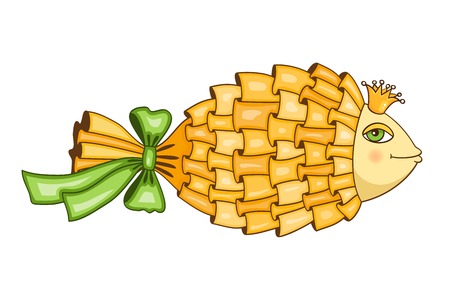 Goldfish symbol illustration isolatedのイラスト素材