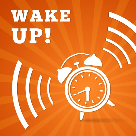 Wake up alarm illustrationのイラスト素材