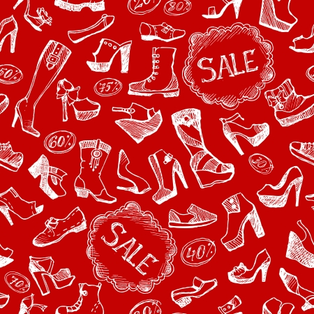 Seamless shoes illustrationのイラスト素材