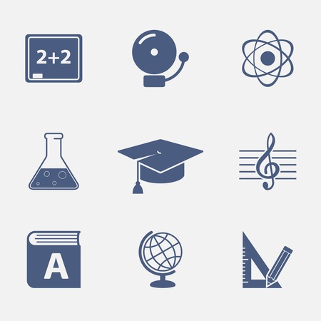 Interface elements for education website isolated vector illustrationのイラスト素材