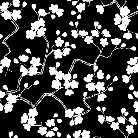 Cherry blossoms seamless pattern background illustrationのイラスト素材