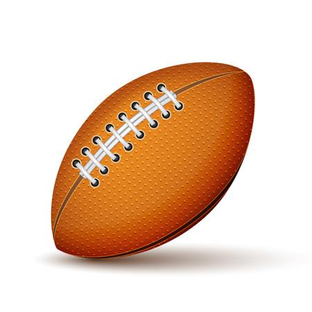Realistic football or rugby ball icon isolated illustrationのイラスト素材