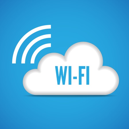 wireless cloud computing concept emblem icon isolated のイラスト素材