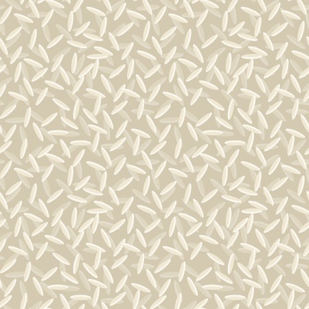 White dry rice grain seed food seamless pattern vector illustration.のイラスト素材