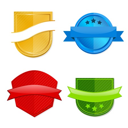 Collection of blank template badges for product marketing and sale design  isolated vector illustrationのイラスト素材