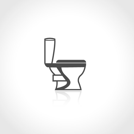 Toilet bowl plumbing icon isolated on white background vector illustration.のイラスト素材