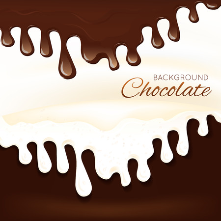 Sweets dessert chocolate splash drips background illustrationのイラスト素材