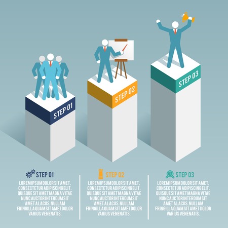 Leadership global organization partnership and group working infographic set illustrationのイラスト素材