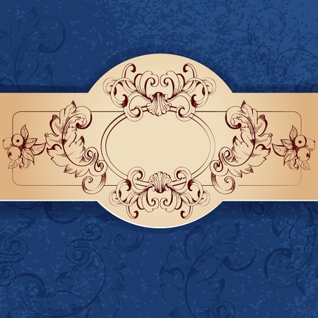 Vintage sketch decorative card paper frame album background vector illustrationのイラスト素材