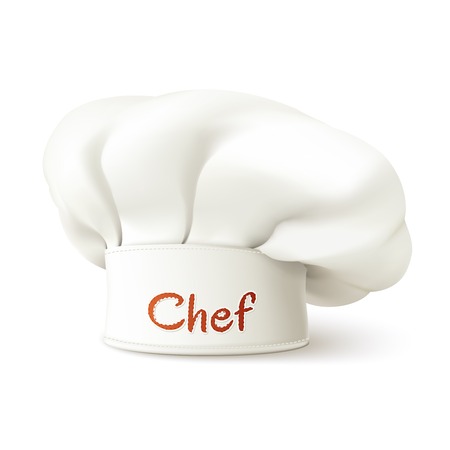Restaurant chef hat realistic isolated on white background vector illustrationのイラスト素材