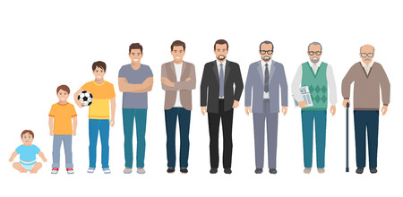 Different Generations Full Length Silhouette European Men Isolated Set Vector Illustrationのイラスト素材 ストックフォト 写真素材のstock Foto ストックドットフォト