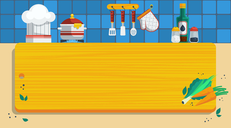 Kitchen Vector Illustration. Cooking Flat Symbols. Kitchen Utensils Design Set. Cooking Background Illustration.のイラスト素材