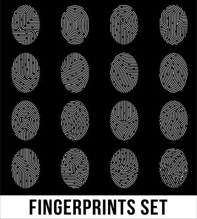 Set of fingerprintsのイラスト素材