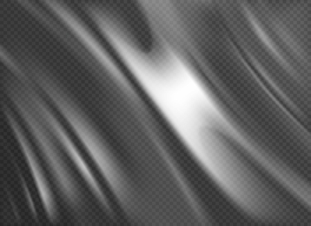 Polyethylene plastic wrapping texture monochrome transparent background in realistic style vector illustrationのイラスト素材