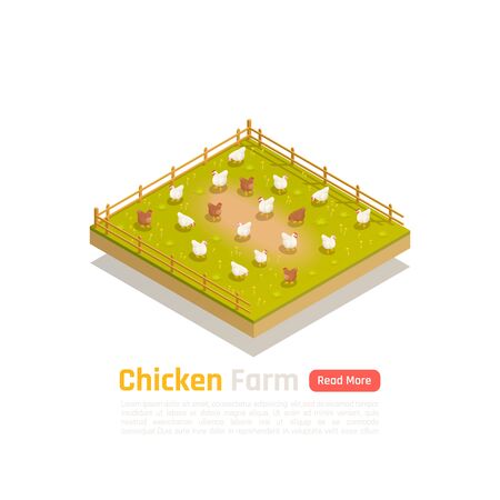 Organic free range bio poultry farmのイラスト素材