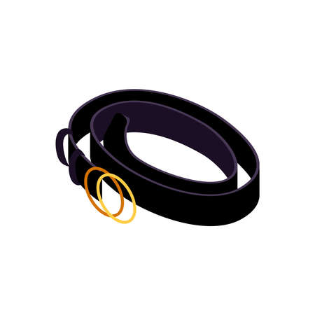 Isometric online shopping with belt accessories vector illustrationのイラスト素材
