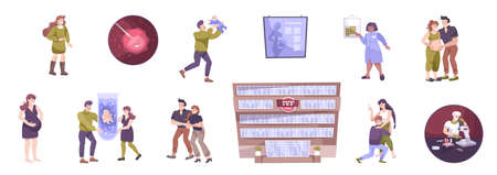 In Vitro Fertilization Iconsのイラスト素材