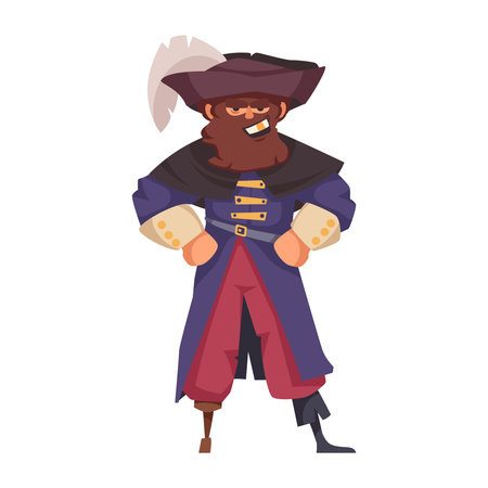 Pirate In Costume Compositionのイラスト素材