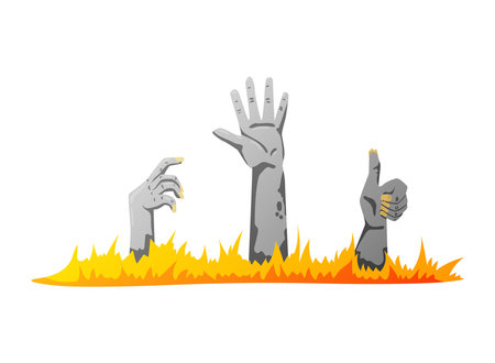 Halloween Dead Hands Scary Ilustrationのイラスト素材