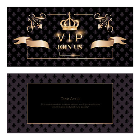 Royal VIP Invitation card designのイラスト素材