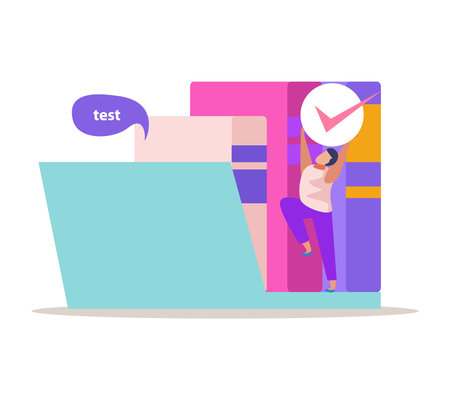 Remote Education Vector Illustrationのイラスト素材