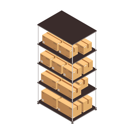 Warehouse Storage Illustrationのイラスト素材