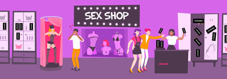 Inside Sex Shop Compositionのイラスト素材