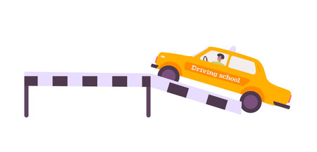 Flat Driving School Iconのイラスト素材