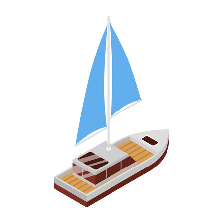 Small Yacht Sail Compositionのイラスト素材