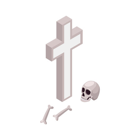 Grave Cross Bones Compositionのイラスト素材