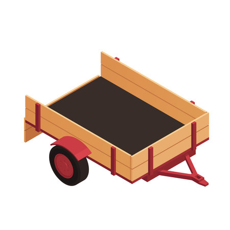 Load wheel equipment Isometric Illustrationのイラスト素材
