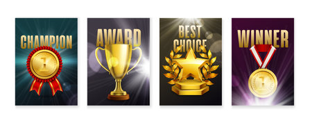 Awards Vertical Posters Setのイラスト素材
