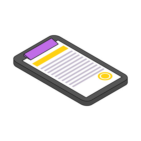 Isometric Tablet Icon illustrationのイラスト素材